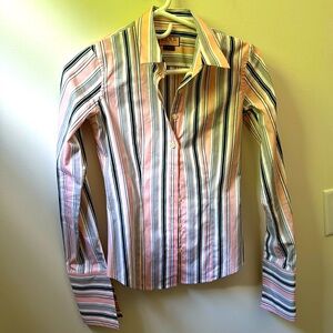 Thomas Pink Multicolor Striped Button Down Shirt
